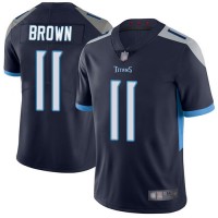 Nike Tennessee Titans #11 A.J. Brown Navy Blue Team Color Men's Stitched NFL Vapor Untouchable Limited Jersey