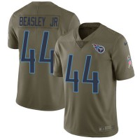 Nike Tennessee Titans #44 Vic Beasley Jr Olive Men's Stitched NFL Limited 2017 Salute To Service Jersey