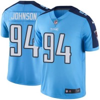 Nike Tennessee Titans #94 Austin Johnson Light Blue Men's Stitched NFL Limited Rush Jersey
