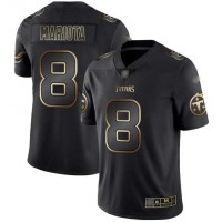 Nike Tennessee Titans #8 Marcus Mariota Black/Gold Men's Stitched NFL Vapor Untouchable Limited Jersey