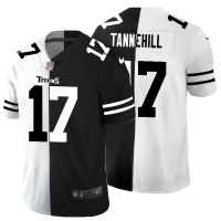 Tennessee Tennessee Titans #17 Ryan Tannehill Men's Black V White Peace Split Nike Vapor Untouchable Limited NFL Jersey