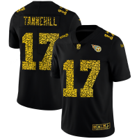 Tennessee Tennessee Titans #17 Ryan Tannehill Men's Nike Leopard Print Fashion Vapor Limited NFL Jersey Black