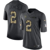 Nike Tennessee Titans #2 Julio Jones Black Men's Stitched NFL Limited 2016 Salute to Service Jersey