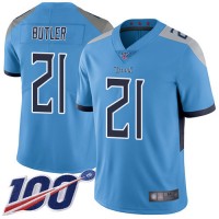 Nike Tennessee Titans #21 Malcolm Butler Light Blue Alternate Men's Stitched NFL 100th Season Vapor Limited Jersey