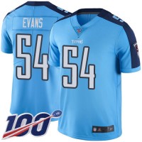 Nike Tennessee Titans #54 Rashaan Evans Light Blue Men's Stitched NFL Limited Rush 100th Season Jersey