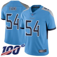Nike Tennessee Titans #54 Rashaan Evans Light Blue Alternate Men's Stitched NFL 100th Season Vapor Limited Jersey