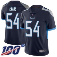Nike Tennessee Titans #54 Rashaan Evans Navy Blue Team Color Men's Stitched NFL 100th Season Vapor Limited Jersey