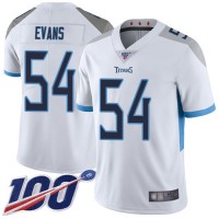 Nike Tennessee Titans #54 Rashaan Evans White Men's Stitched NFL 100th Season Vapor Limited Jersey