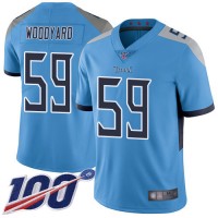 Nike Tennessee Titans #59 Wesley Woodyard Light Blue Alternate Men's Stitched NFL 100th Season Vapor Limited Jersey