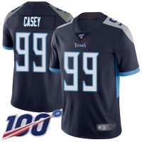 Nike Tennessee Titans #99 Jurrell Casey Navy Blue Team Color Men's Stitched NFL 100th Season Vapor Limited Jersey