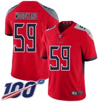 Nike Tennessee Titans #59 Wesley Woodyard Red Men's Stitched NFL Limited Inverted Legend 100th Season Jersey