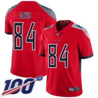 Nike Tennessee Titans #84 Corey Davis Red Men's Stitched NFL Limited Inverted Legend 100th Season Jersey