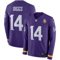 Men's Minnesota Vikings #14 Stefon Diggs Purple Team Color Men's Stitched NFL Limited Therma Long Sleeve Jersey