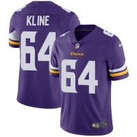 Nike Minnesota Vikings #64 Josh Kline Purple Team Color Men's Stitched NFL Vapor Untouchable Limited Jersey