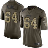 Nike Minnesota Vikings #64 Josh Kline Green Men's Stitched NFL Limited 2015 Salute To Service Jersey