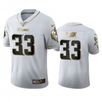 Minnesota Minnesota Vikings #33 Dalvin Cook Men's Nike White Golden Edition Vapor Limited NFL 100 Jersey