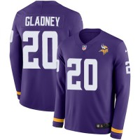 Nike Minnesota Vikings #20 Jeff Gladney Purple Team Color Men's Stitched NFL Limited Therma Long Sleeve Jersey