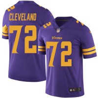 Nike Minnesota Vikings #72 Ezra Cleveland Purple Men's Stitched NFL Limited Rush Jersey