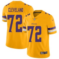 Nike Minnesota Vikings #72 Ezra Cleveland Gold Men's Stitched NFL Limited Inverted Legend Jersey