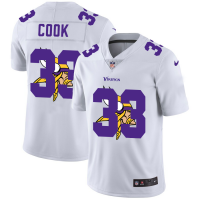 Minnesota Minnesota Vikings #33 Dalvin Cook White Men's Nike Team Logo Dual Overlap Limited NFL Jersey