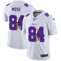 Minnesota Minnesota Vikings #84 Randy Moss White Men's Nike Team Logo Dual Overlap Limited NFL Jersey