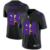 Minnesota Minnesota Vikings #84 Randy Moss Men's Nike Team Logo Dual Overlap Limited NFL Jersey Black