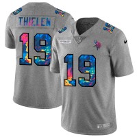 Minnesota Minnesota Vikings #19 Adam Thielen Men's Nike Multi-Color 2020 NFL Crucial Catch NFL Jersey Greyheather