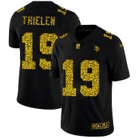 Minnesota Minnesota Vikings #19 Adam Thielen Men's Nike Leopard Print Fashion Vapor Limited NFL Jersey Black