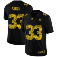 Minnesota Minnesota Vikings #33 Dalvin Cook Men's Nike Leopard Print Fashion Vapor Limited NFL Jersey Black