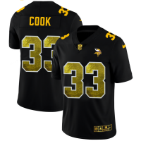 Minnesota Minnesota Vikings #33 Dalvin Cook Men's Black Nike Golden Sequin Vapor Limited NFL Jersey