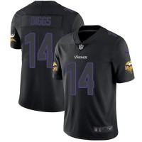 Nike Minnesota Vikings #14 Stefon Diggs Black Men's Stitched NFL Limited Rush Impact Jersey