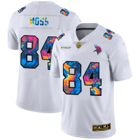 Minnesota Minnesota Vikings #84 Randy Moss Men's White Nike Multi-Color 2020 NFL Crucial Catch Limited NFL Jersey