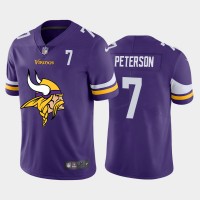 Minnesota Minnesota Vikings #7 Patrick Peterson Purple Men's Nike Big Team Logo Player Vapor Limited NFL Jersey