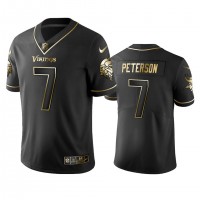 Minnesota Vikings #7 Patrick Peterson Men's Stitched NFL Vapor Untouchable Limited Black Golden Jersey
