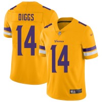 Nike Minnesota Vikings #14 Stefon Diggs Gold Men's Stitched NFL Limited Inverted Legend Jersey
