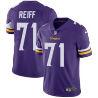 Nike Minnesota Vikings #71 Riley Reiff Purple Team Color Men's Stitched NFL Vapor Untouchable Limited Jersey