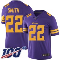Nike Minnesota Vikings #22 Harrison Smith Purple Men's Stitched NFL Limited Rush 100th Season Jersey