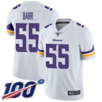 Nike Minnesota Vikings #55 Anthony Barr White Men's Stitched NFL 100th Season Vapor Limited Jersey