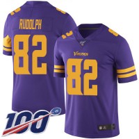 Nike Minnesota Vikings #82 Kyle Rudolph Purple Men's Stitched NFL Limited Rush 100th Season Jersey
