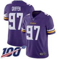 Nike Minnesota Vikings #97 Everson Griffen Purple Team Color Men's Stitched NFL 100th Season Vapor Limited Jersey