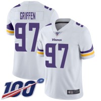 Nike Minnesota Vikings #97 Everson Griffen White Men's Stitched NFL 100th Season Vapor Limited Jersey