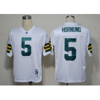 Mitchell And Ness Green Bay Packers #5 Paul Hornung White Stitched NFL Jersey