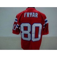 Michell & Ness New England Patriots #80 Irving Fryar Red Stitched Throwback NFL Jersey