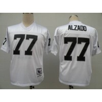 Mitchell and Ness Las Vegas Raiders #77 Lyle Alzado White Stitched Throwback NFL Jersey