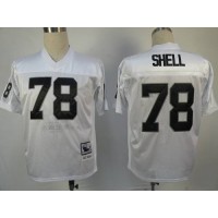 Mitchell and Ness Las Vegas Raiders #78 Art Shell White Stitched NFL Jersey
