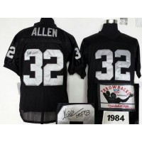 Mitchell And Ness Autographed Las Vegas Raiders #32 Marcus Allen Black Stitched Throwback NFL Jersey