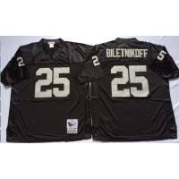 Mitchell And Ness Las Vegas Raiders #25 Fred Biletnikoff Black Throwback Stitched NFL Jersey