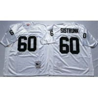 Mitchell And Ness Las Vegas Raiders #60 Otis Sistrunk White Throwback Stitched NFL Jersey