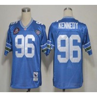 Mitchell And Ness Hall of Fame 2012 Seattle Seahawks #96 Cortez Kennedy Blue Stitched Throwback NFL Jersey