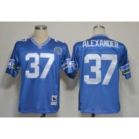 Mitchell And Ness Seattle Seahawks #37 Shaun Alexander Blue Stitched Throwback NFL Jersey